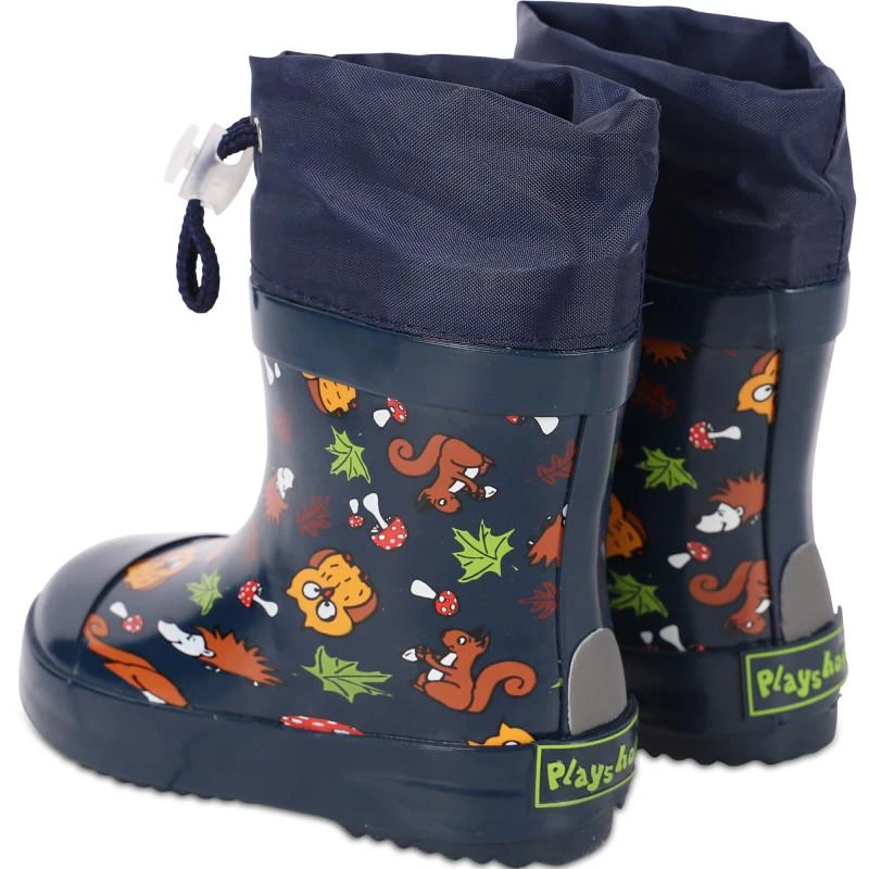 商品Playshoes|Woodland animals rubber boots in navy blue,价格¥342,第2张图片详细描述