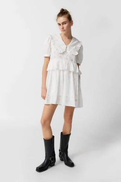 商品Urban Outfitters|UO Scarlet Eyelet Mini Dress,价格¥229,第2张图片详细描述