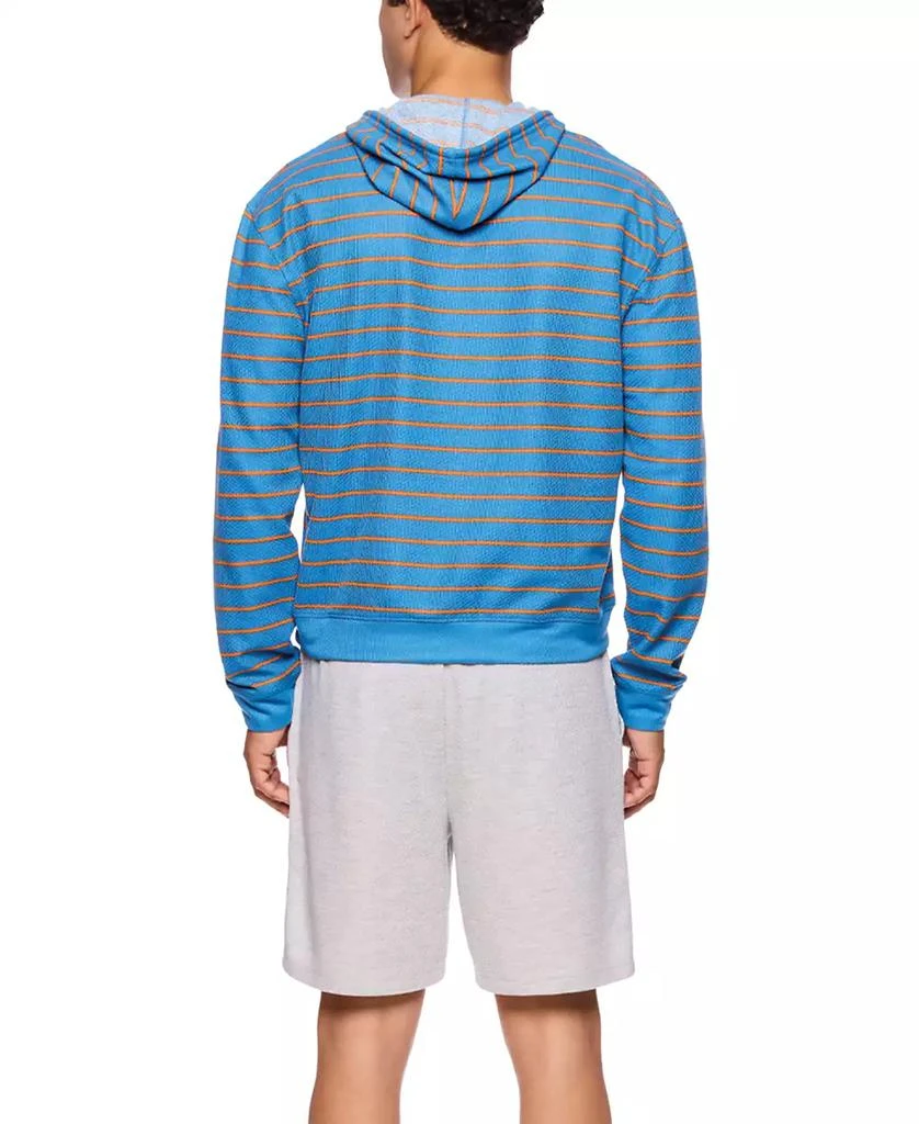 商品Joe Boxer|Men's Waffle-Knit Fun Stripe Licky-Print Hooded Pajama T-Shirt,价格¥307,第2张图片详细描述