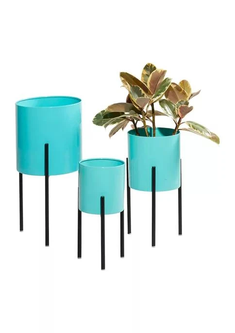 商品Monroe Lane|Lane Contemporary Metal Planter   Set Of 3,价格¥1452,第1张图片