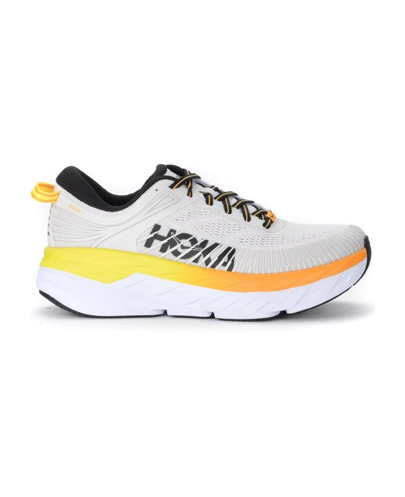 商品Hoka One One|Hoka Bondi 7 Grey And Yellow Men's Sneaker,价格¥1335,第1张图片
