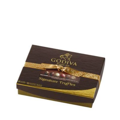 商品Godiva|12 Piece Signature Truffles Gift Box 12块礼盒装,价格¥224,第1张图片详细描述