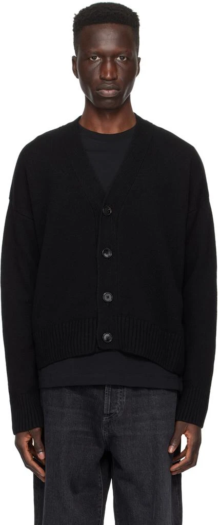 商品AMI|Black Cropped Cardigan,价格¥2219,第1张图片