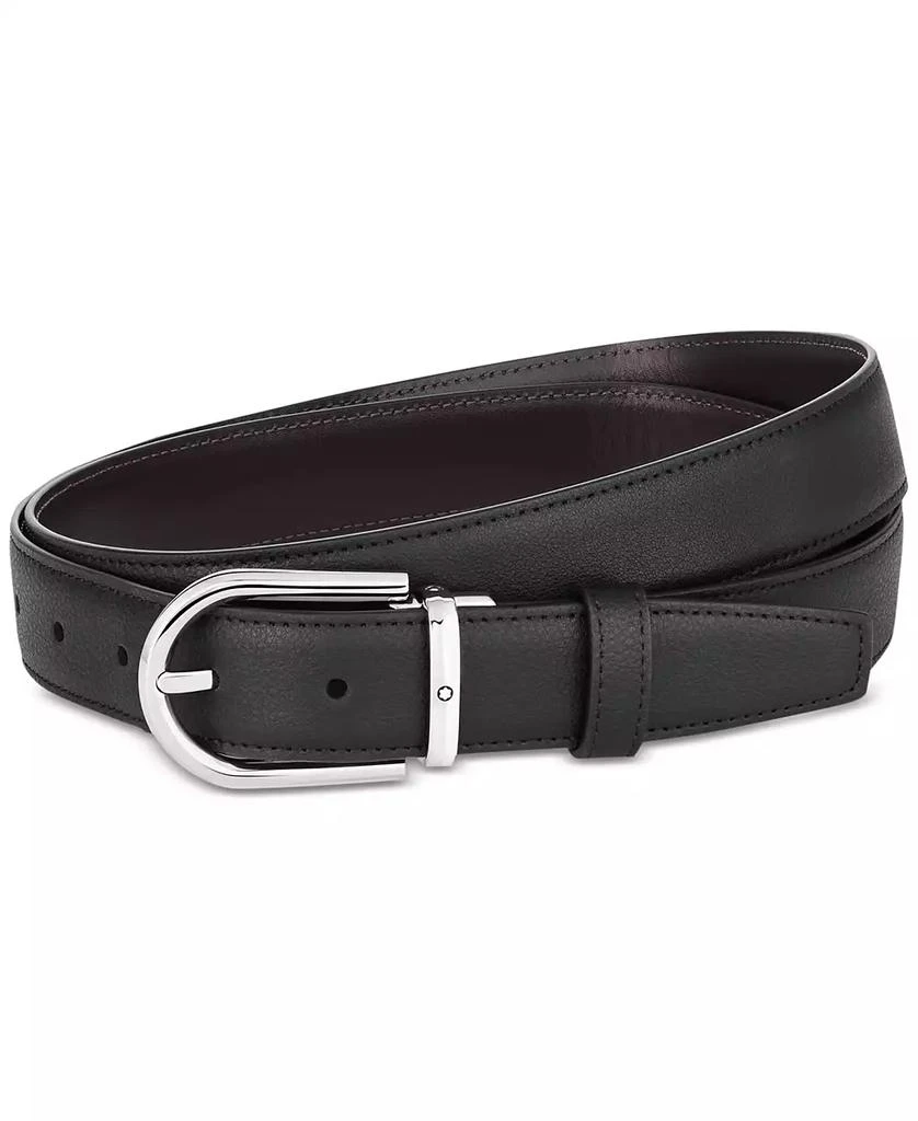 商品MontBlanc|Horseshoe Buckle Reversible Leather Belt,价格¥2644,第1张图片