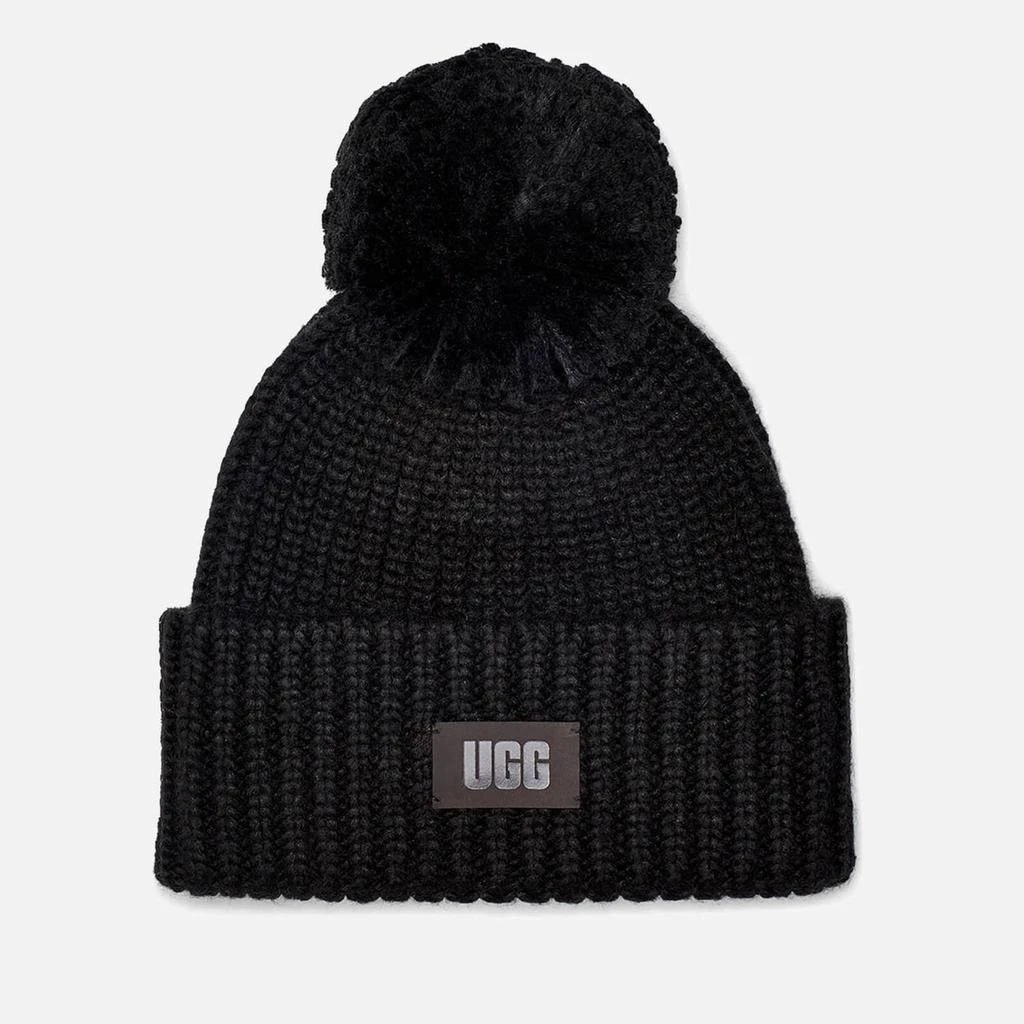 商品UGG|UGG Women's Airy Knit Bobble Hat - Black,价格¥523,第1张图片