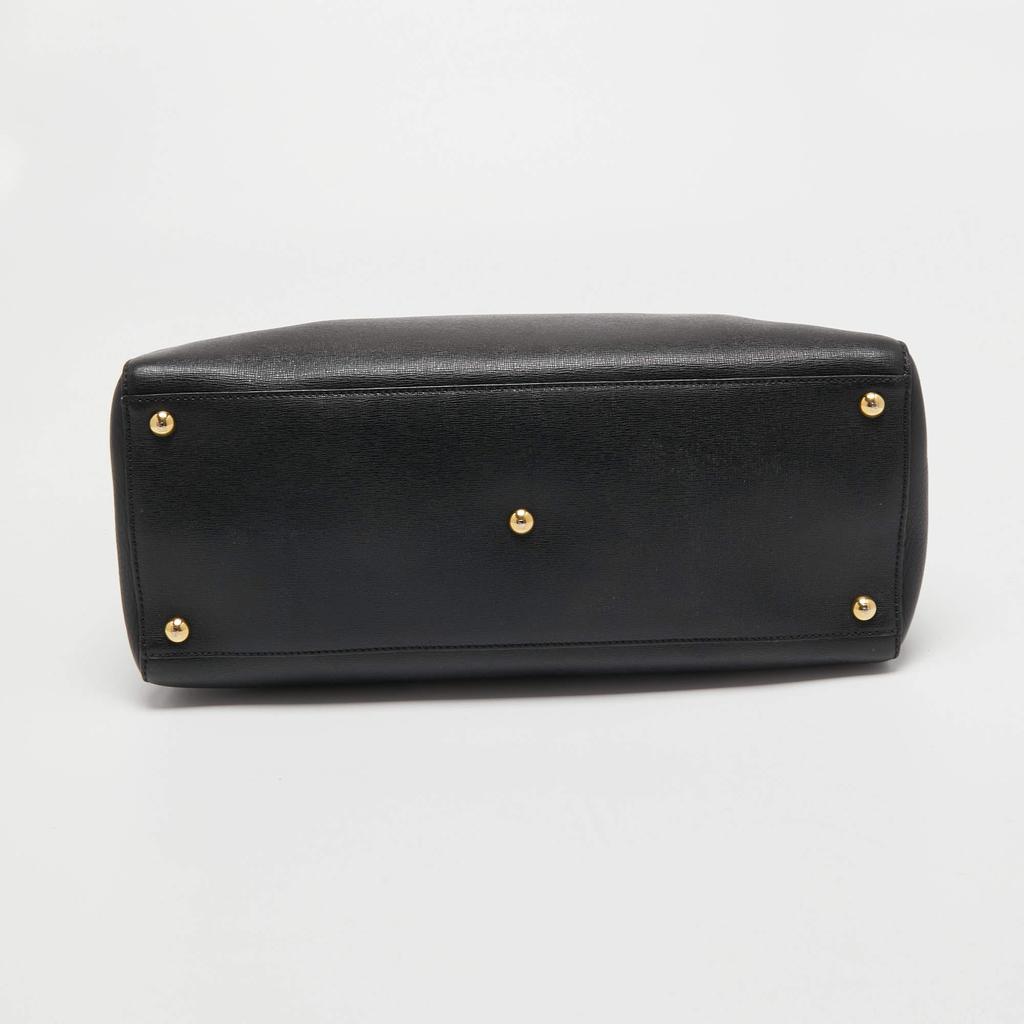 Fendi Black Leather Medium 2Jours Tote商品第6张图片规格展示