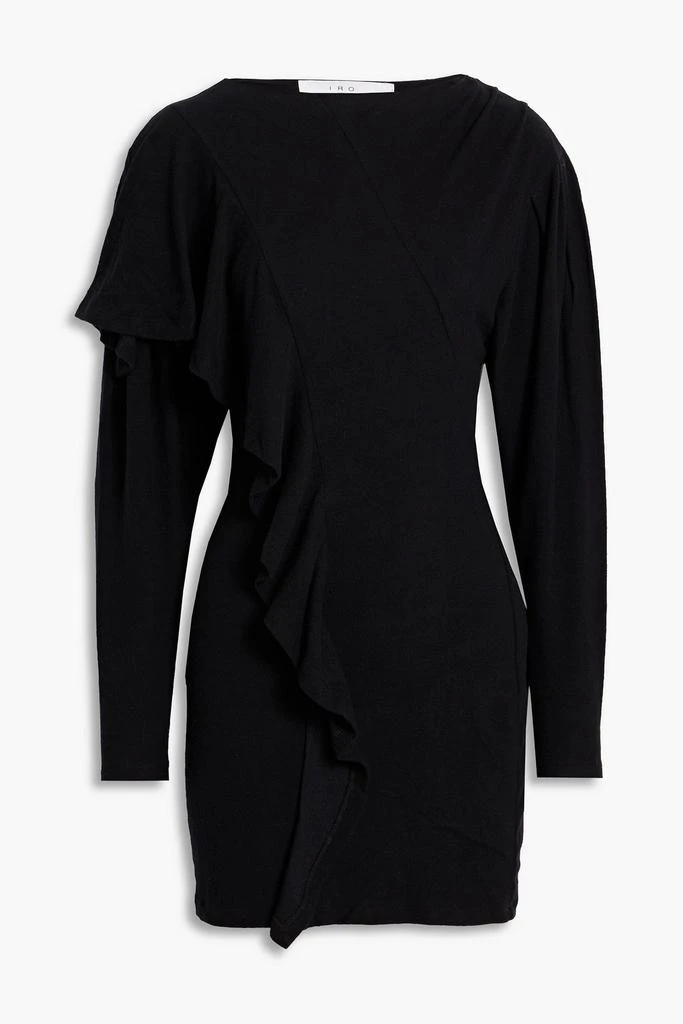 商品IRO|Samina ruffled stretch-cotton jersey mini dress,价格¥669,第1张图片