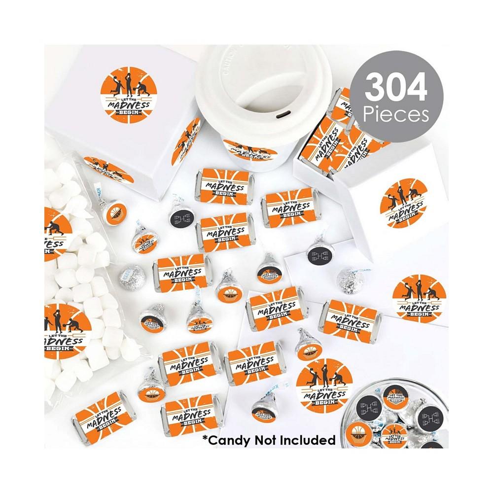 Basketball - Let The Madness Begin - College Basketball Party Candy Favor Sticker Kit - 304 Pieces商品第3张图片规格展示
