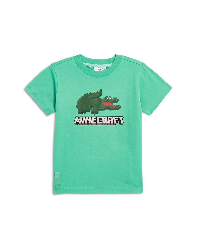 商品Lacoste|x Minecraft Boys' Logo Graphic Tee - Little Kid, Big Kid,价格¥305,第1张图片