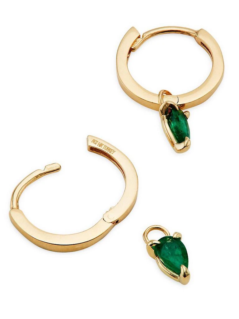 商品ILA|Kinsley 14K Yellow Gold & Emerald Drop Earrings,价格¥7233,第3张图片详细描述