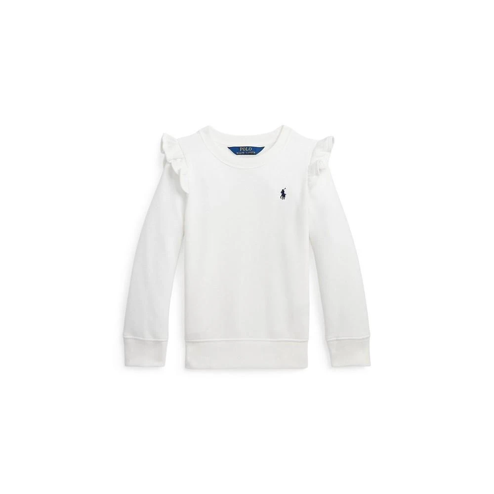 商品Ralph Lauren|Toddler and Little Girls Ruffled Fleece Sweatshirt,价格¥273,第3张图片详细描述