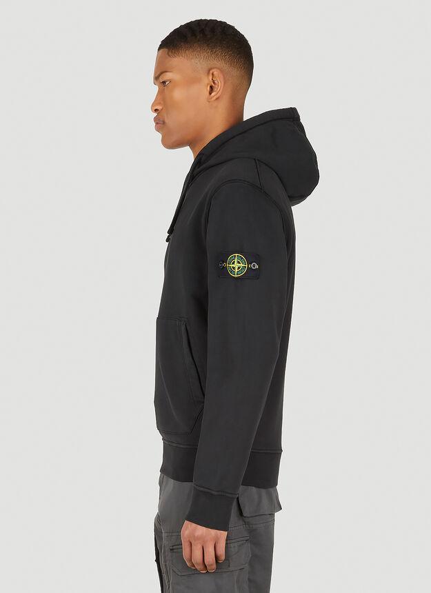 Compass Patch Hooded Sweatshirt in Black商品第3张图片规格展示