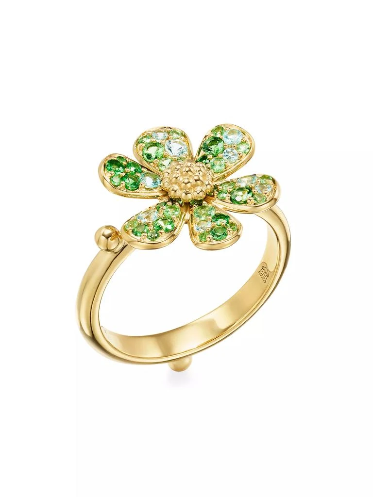 商品Temple St. Clair|18K Yellow Gold & Multi-Gemstone Flower Ring,价格¥48709,第1张图片