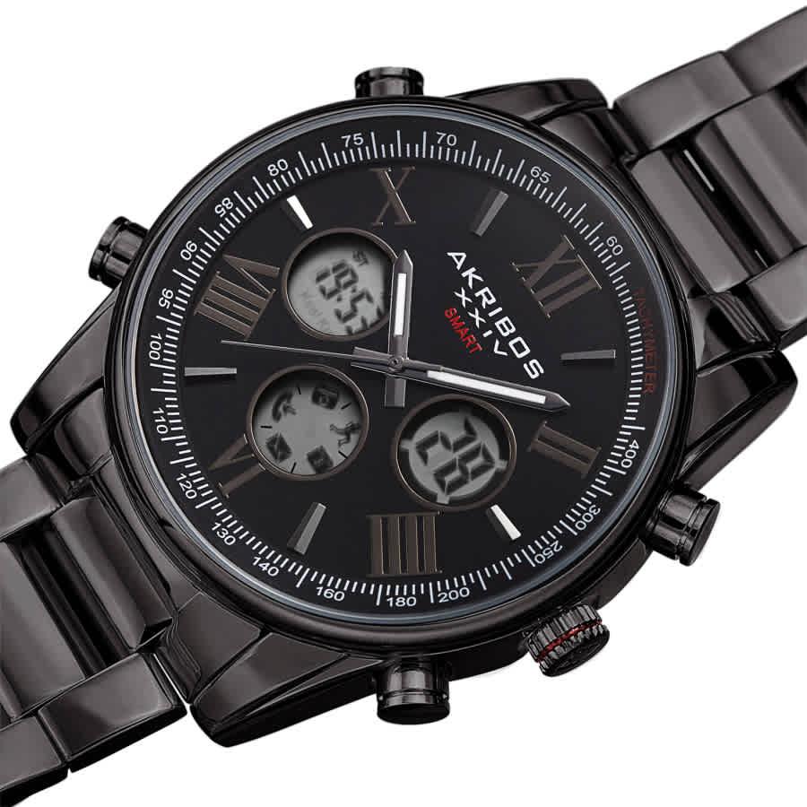Akribos XXIV Quartz Black Dial Mens Smart Watch AK1095BK商品第2张图片规格展示