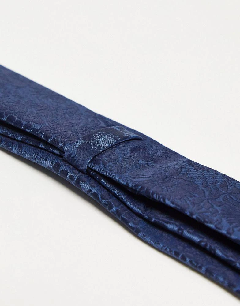 商品ASOS|ASOS DESIGN slim tie in navy tonal floral,价格¥102,第4张图片详细描述