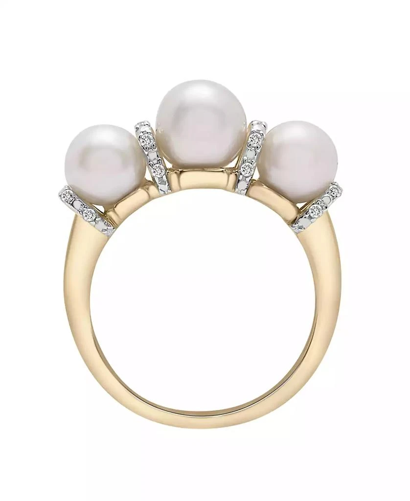 商品Macy's|Cultured Freshwater Pearl (6mm, 7mm) & Diamond (1/10 ct. tw.) Graduated Ring in 14K Yellow Gold,价格¥3610,第3张图片详细描述