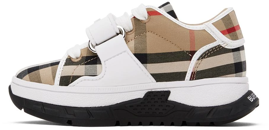 商品Burberry|驼色 Vintage Check 儿童运动鞋,价格¥2529,第3张图片详细描述