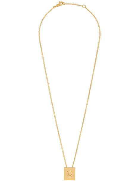 商品Celine|Alphabet C Necklace in  Brass with Gold Finish,价格¥3555,第1张图片