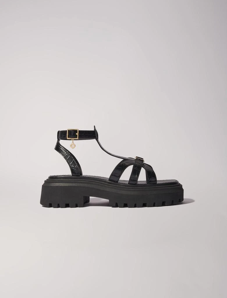 商品Maje|Maje Woman's zinc, Flat sandals with tread for Fall/Winter,价格¥1773,第1张图片