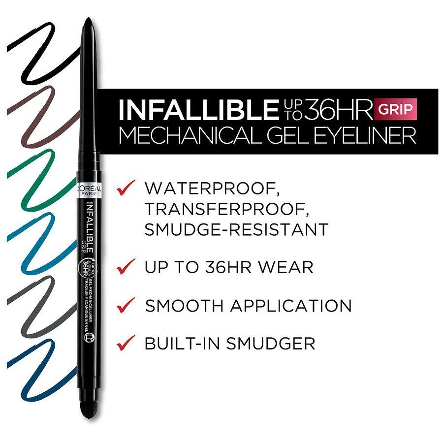 商品L'Oreal Paris|Grip Precision Gel Eyeliner, Smudge Resistant, Long Lasting Waterproof,价格¥82,第2张图片详细描述