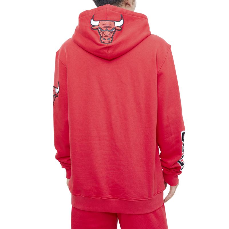 Pro Standard Bulls Stacked Logo Hoodie - Men's商品第2张图片规格展示