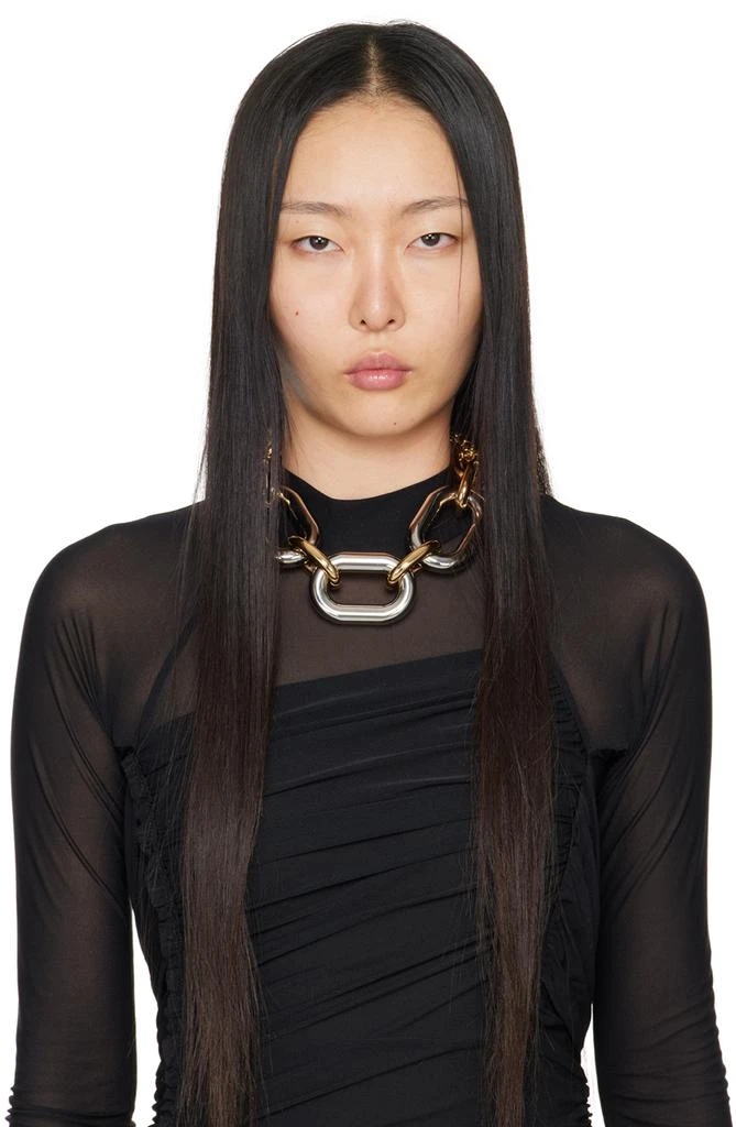 商品Rabanne|Gold & Silver XL Link Extra Choker,价格¥3477,第2张图片详细描述