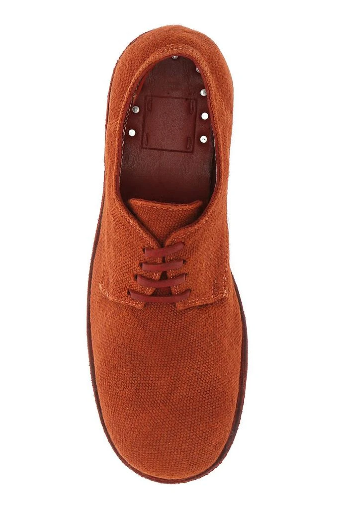 商品guidi|Brick red linen 992 lace-up shoes,价格¥2774,第3张图片详细描述
