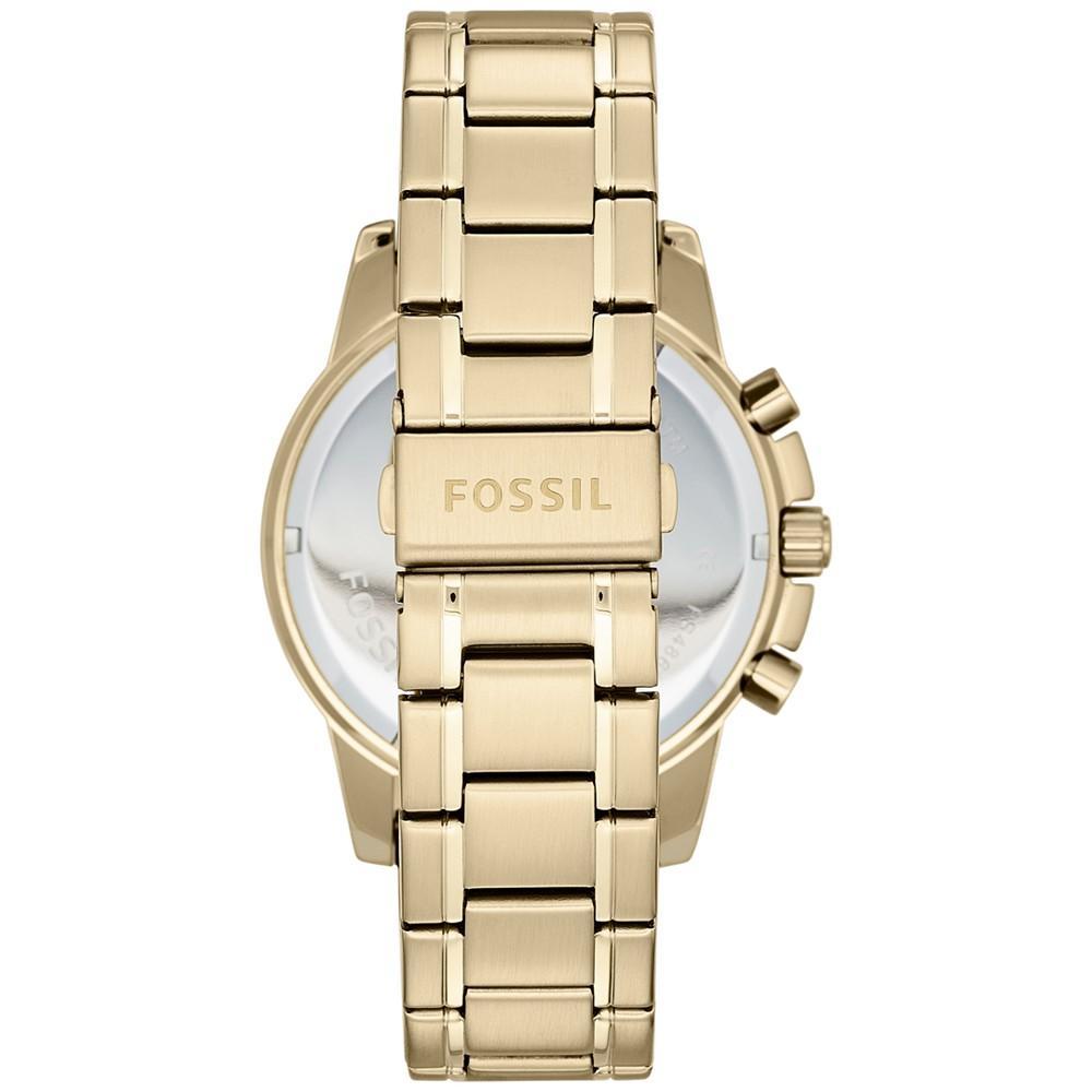 商品Fossil|Men's Chronograph Dean Gold-Tone Stainless Steel Bracelet Watch 45mm,价格¥1308,第6张图片详细描述