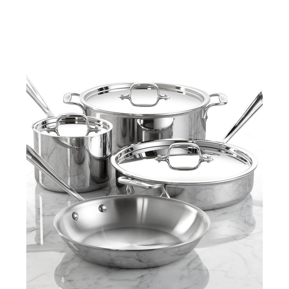 商品All-Clad|Stainless Steel 7-Pc. Cookware Set, Created for Macy's,价格¥4095,第5张图片详细描述