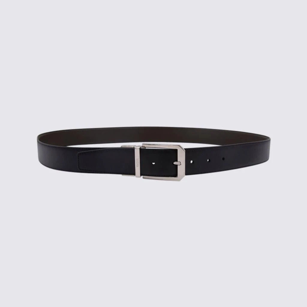 商品Zegna|Z ZEGNA BLACK AND BROWN LEATHER BELT,价格¥1260,第1张图片