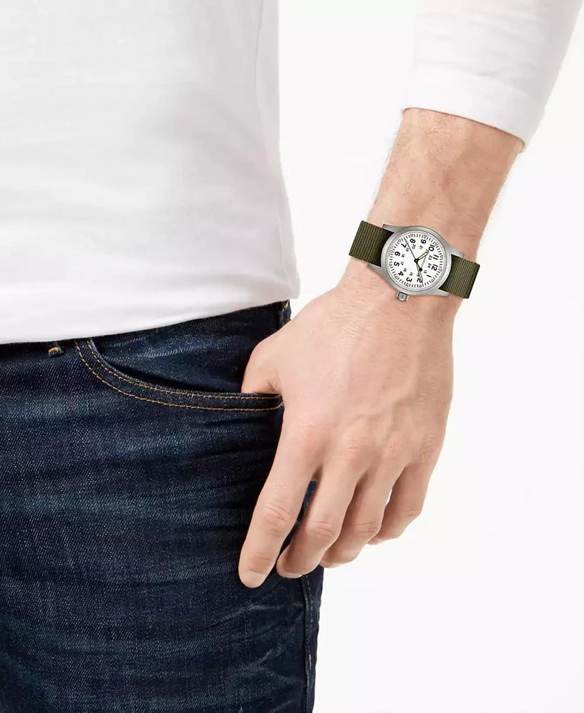 商品Hamilton|Men's Swiss Mechanical Khaki Field Green Nato Strap Watch 38mm,价格¥4429,第2张图片详细描述