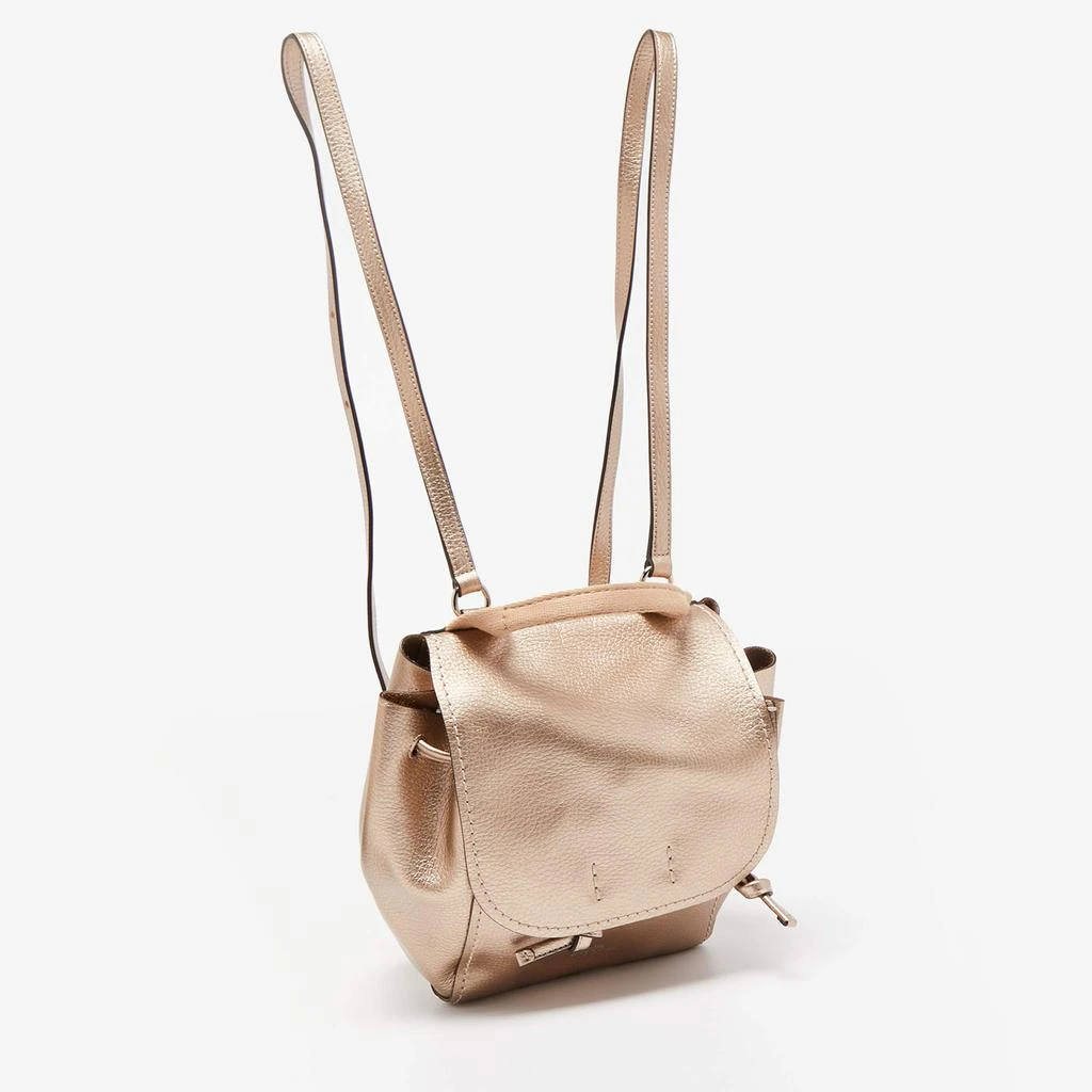 商品[二手商品] Coach|Coach Rose Gold Leather Derby Backpack,价格¥1291,第3张图片详细描述