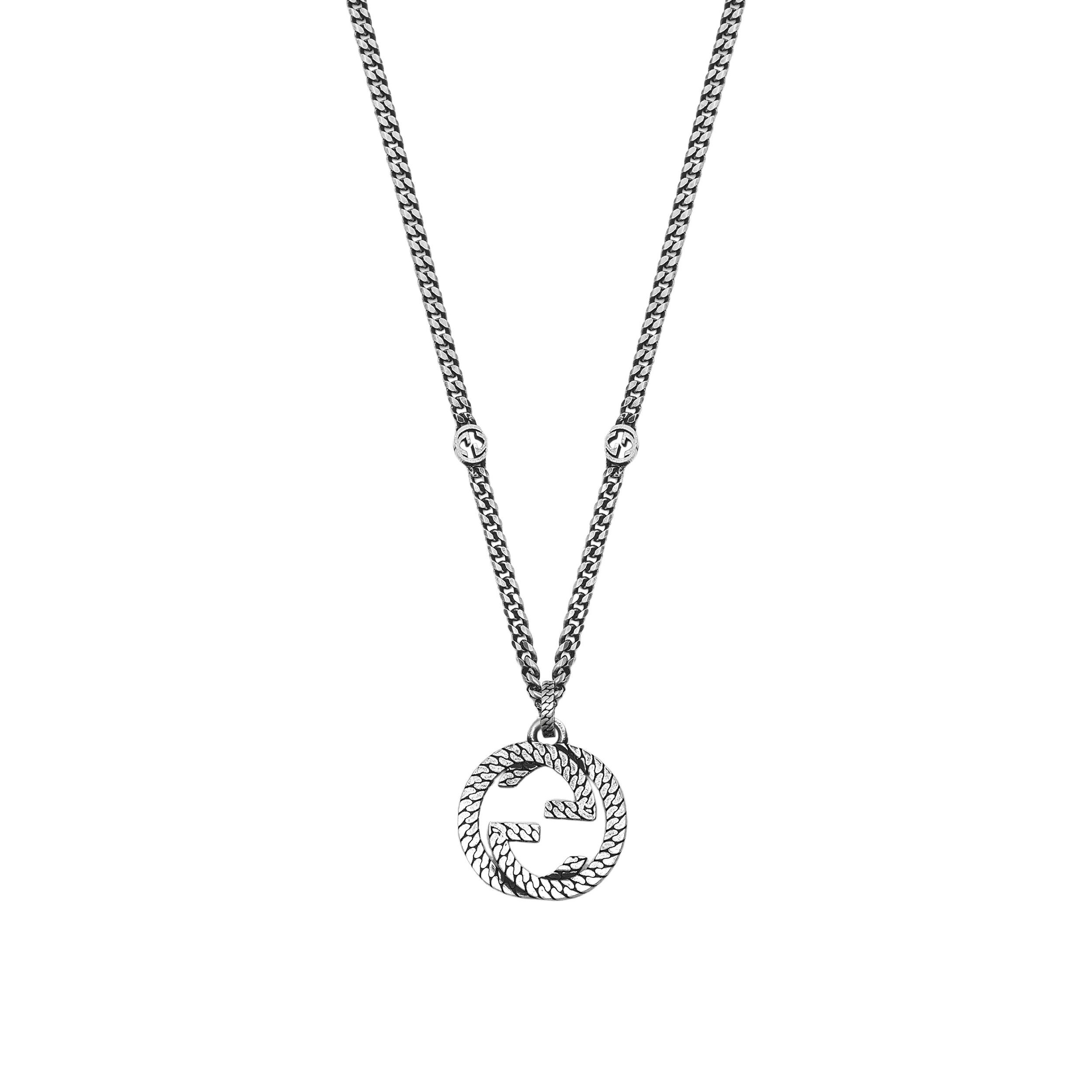 商品[国内直发] Gucci|古驰 经典双G项链系列 双G 925银 项链 男女同款情侣款 银色,价格¥3837,第1张图片