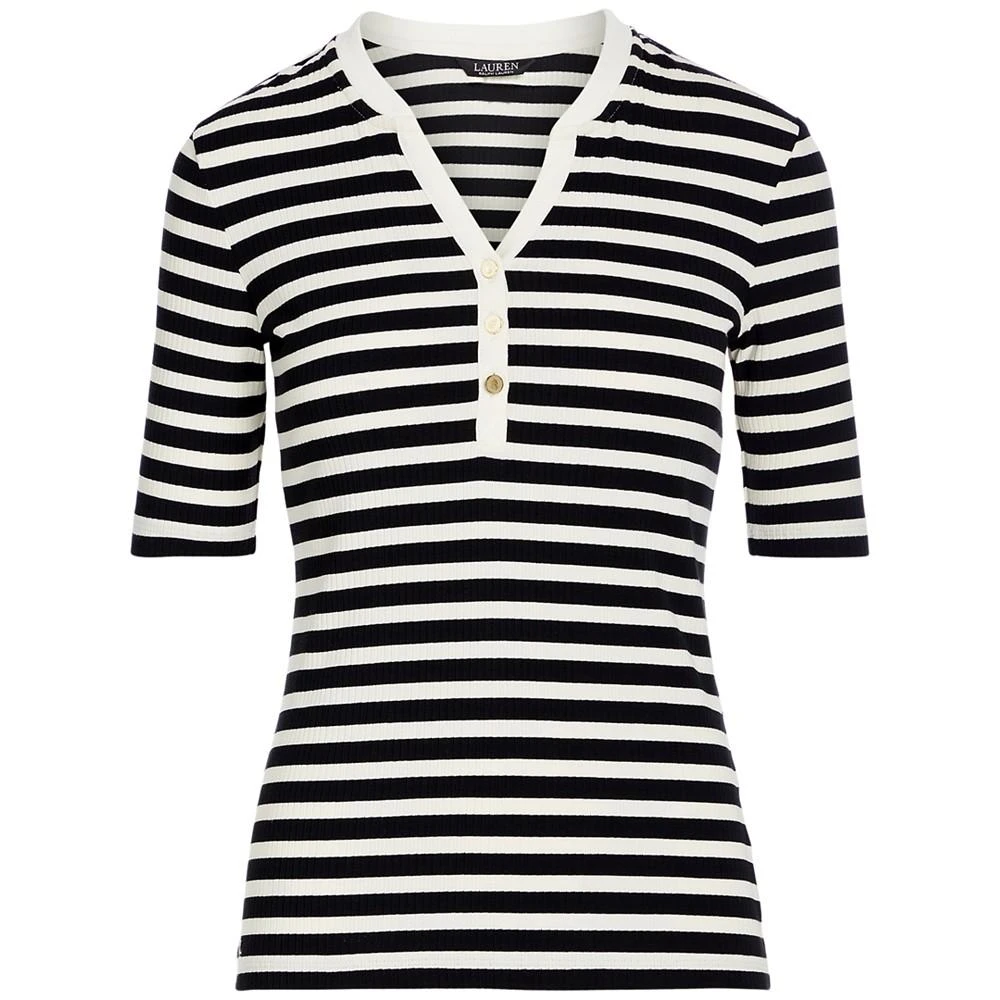 商品Ralph Lauren|Striped Cotton-Blend Henley T-Shirt,价格¥201,第5张图片详细描述