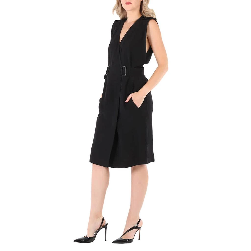 商品Burberry|Reece Black Sleeveless Silk Cardi Wrap Dress,价格¥6344,第2张图片详细描述