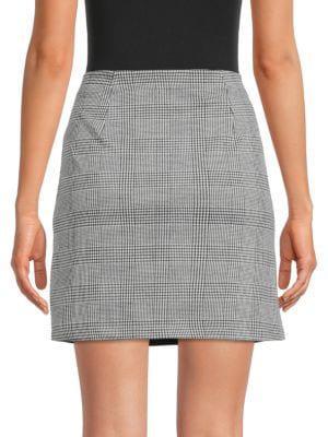 商品Max Studio|Checked Faux Wrap Mini Skirt,价格¥221,第4张图片详细描述