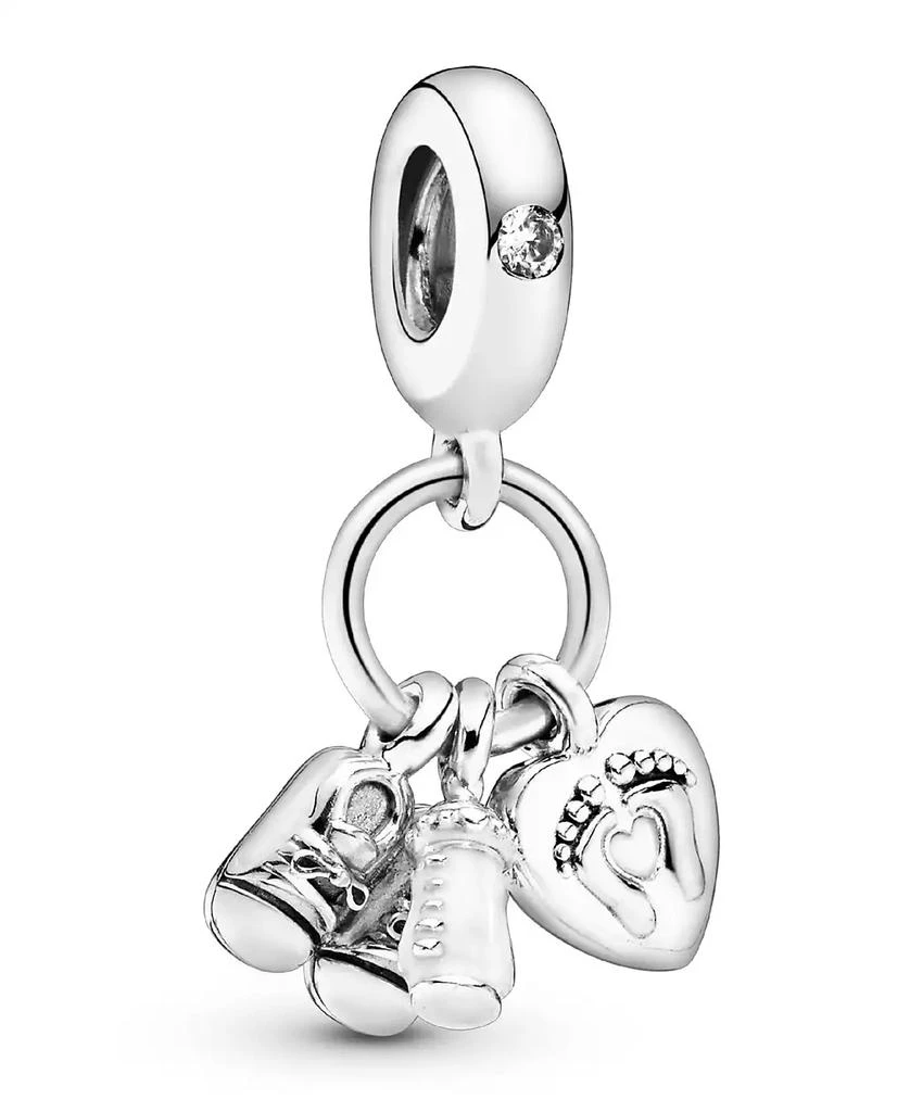 商品PANDORA|Cubic Zirconia Baby Bottle and Shoes Dangle Charm,价格¥472,第1张图片