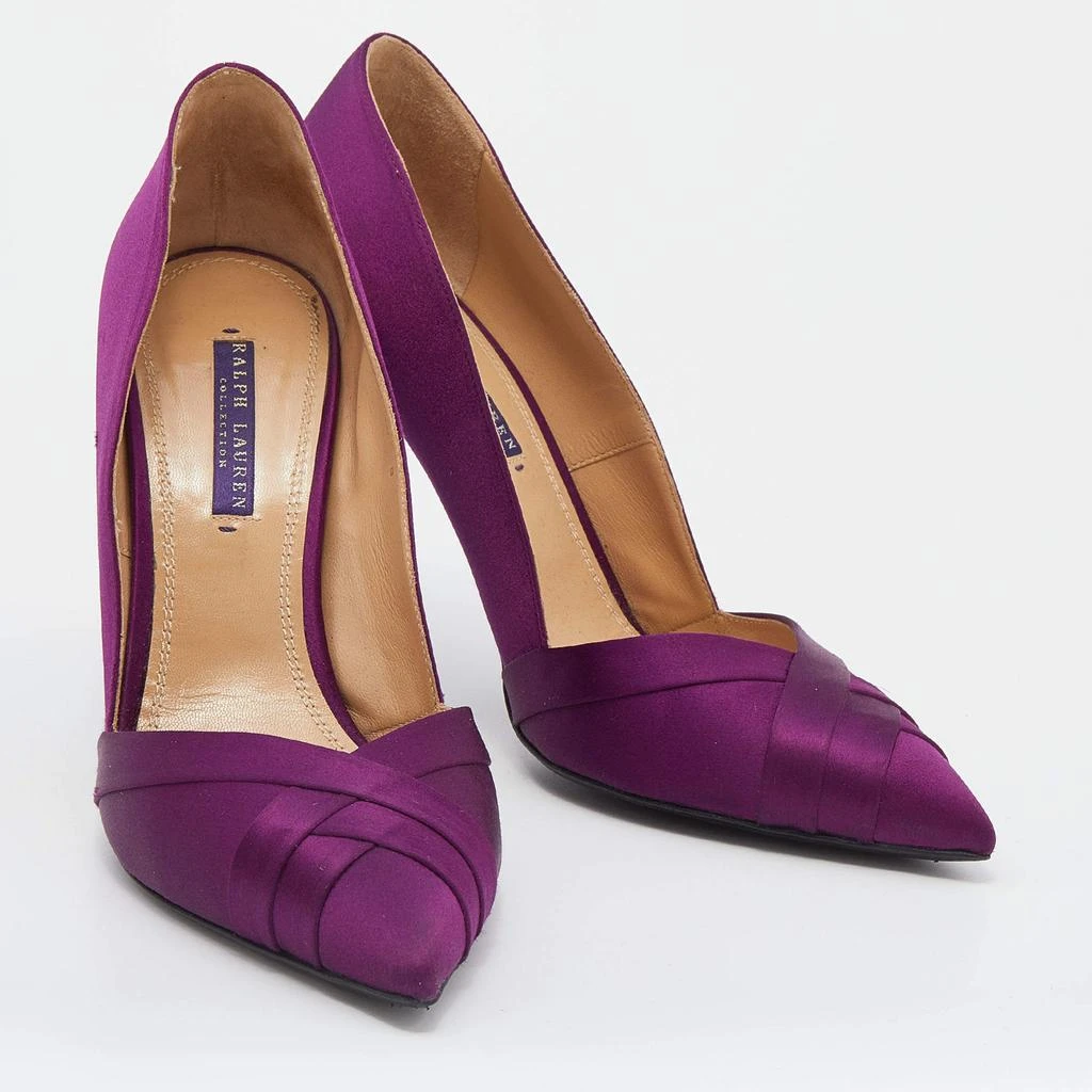 商品[二手商品] Ralph Lauren|Ralph Lauren Collection Purple Satin Pointed Toe Pumps Size 40,价格¥1223,第4张图片详细描述