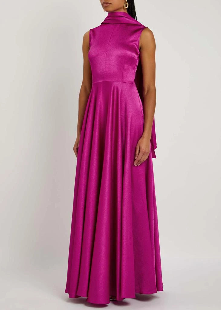 商品SOLACE LONDON|Emelia draped satin maxi dress,价格¥3157,第2张图片详细描述