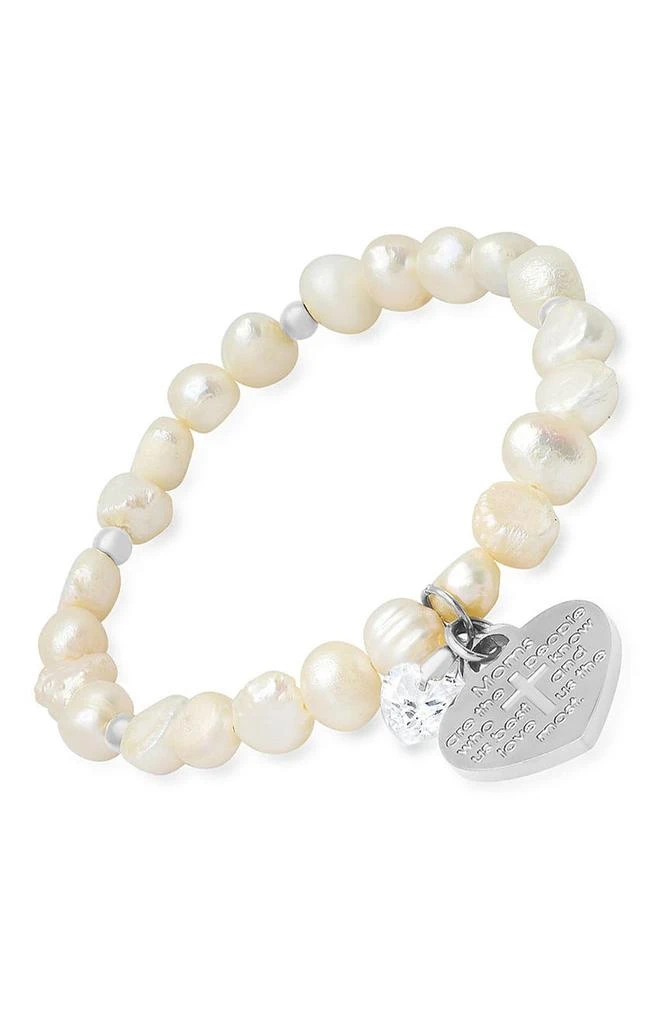 商品HMY JEWELRY|Stainless Steel & Freshwater Pearl Stretch Bracelet,价格¥289,第1张图片