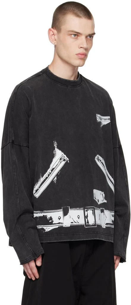 商品We11done|Black Trompe L'Oeil Long Sleeve T-Shirt,价格¥1724,第2张图片详细描述