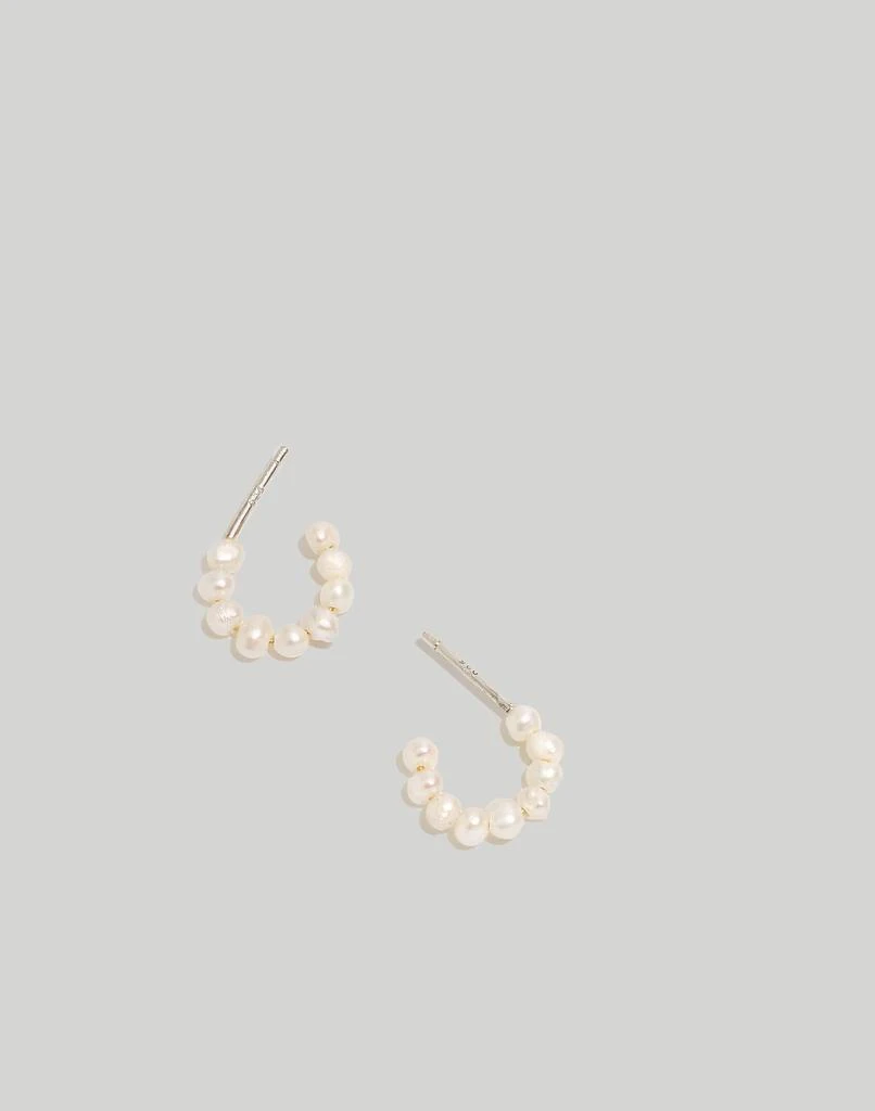 商品Madewell|Freshwater Pearl Huggie Hoop Earrings,价格¥187,第1张图片