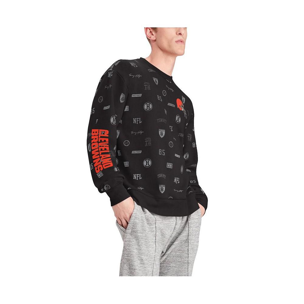 Men's Black Cleveland Browns Reid Graphic Pullover Sweatshirt商品第5张图片规格展示