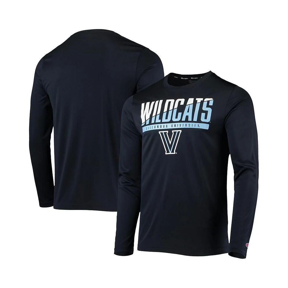 商品CHAMPION|Men's Navy Villanova Wildcats Wordmark Slash Long Sleeve T-shirt,价格¥262,第1张图片