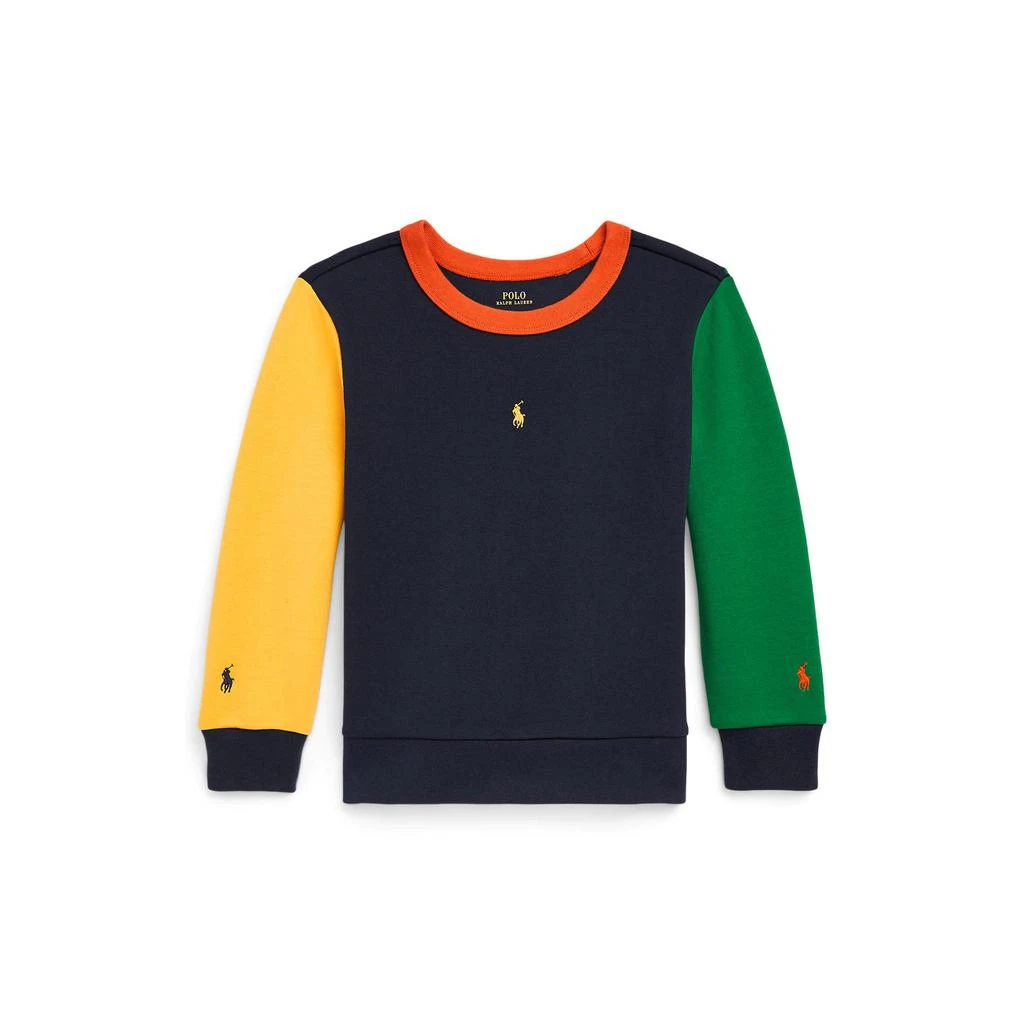 商品Ralph Lauren|Color-Blocked Double-Knit Sweatshirt (Little Kids),价格¥263,第1张图片