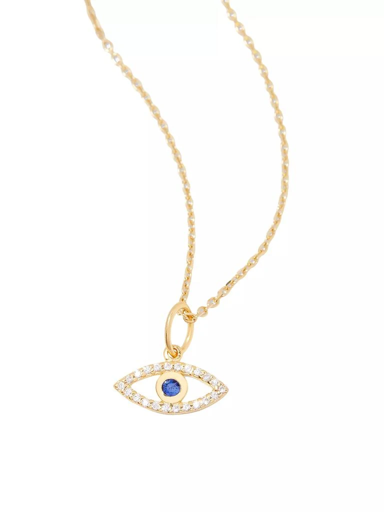 商品brook & york|Adeline Evil Eye 14K-Gold Vermeil & White Topaz Pendant Necklace,价格¥826,第3张图片详细描述