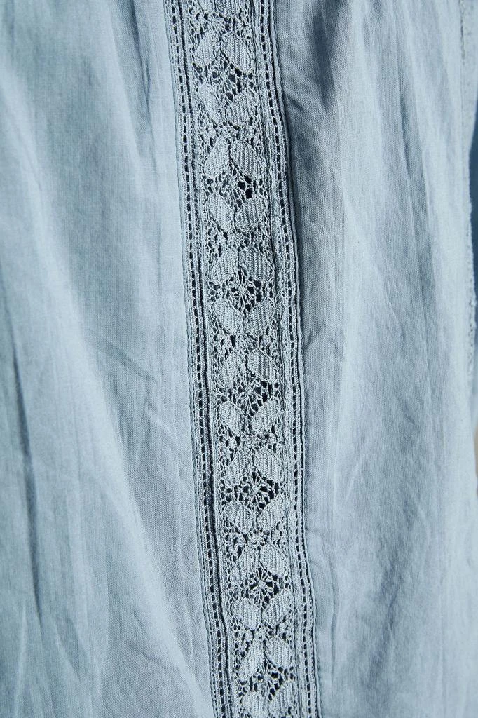 商品VANESSA BRUNO|Crocheted lace-trimmed cotton-voile mini dress,价格¥394,第2张图片详细描述