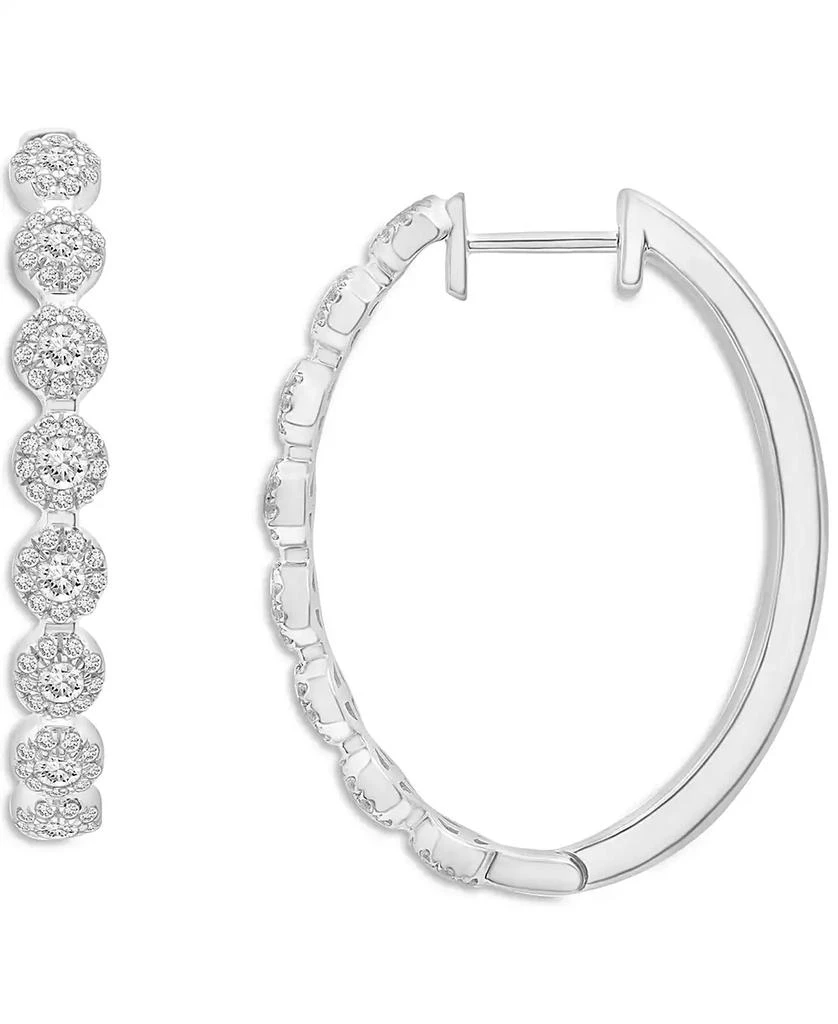 商品Wrapped in Love|Diamond Hoop Earrings (1 ct. t.w.) in 14k White Gold, Created for Macy's,价格¥11774,第1张图片