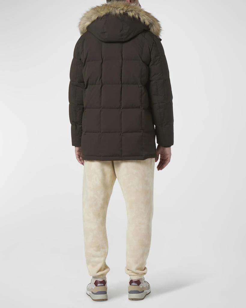 商品Andrew Marc|Men's Olmstead Puffer Jacket w/ Faux Coyote Fur,价格¥2704,第3张图片详细描述