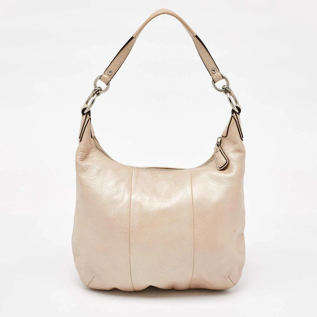商品[二手商品] Coach|Coach Metallic Beige Leather Kristin Hobo,价格¥1489,第4张图片详细描述